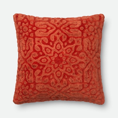 22 X 22 In. Contemporary Down Insert Decorative Pillow, Chili